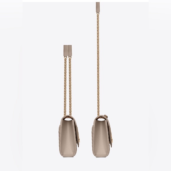 SAINT LAURENT MEDIUM CASSANDRA QUILTED LEATHER ENVELOPE BAG,Greyish Brown,$2,950 - Picture 4 of 17